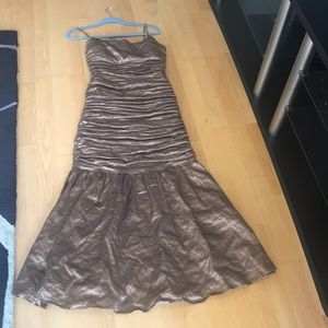 BCBG bronze dress